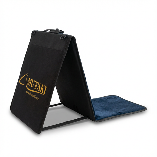 Tapis de Prière avec dossier pliable Bleu marine