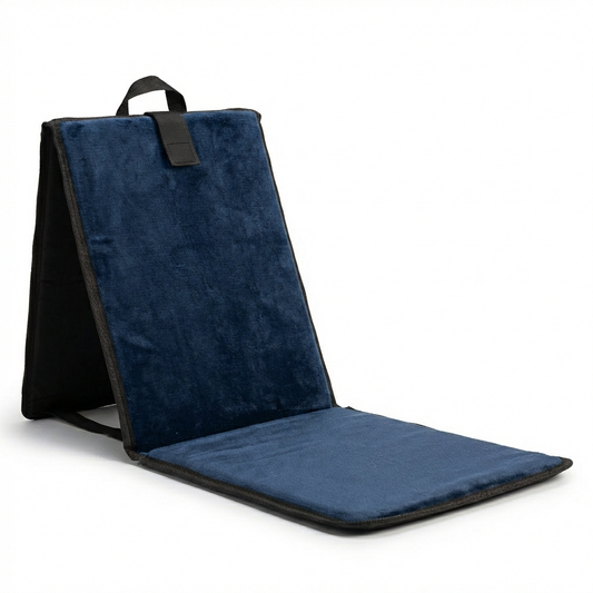 Tapis de Prière avec dossier pliable Bleu marine