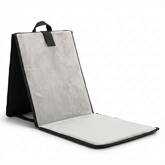 Tapis de Prière avec dossier pliable Gris clair