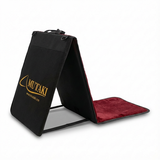 Tapis de Prière avec dossier pliable Bordeaux